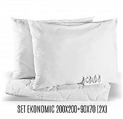 EMI Set manželskej prikrývky a vankúšov Ekonomic 200x200 + 90x70 (2x)